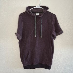 Men’s short sleeve adidas hoodie with front pocket